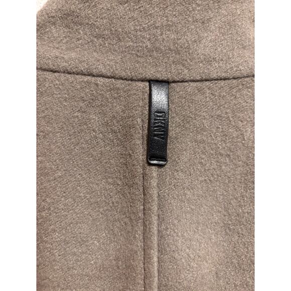 DKNY Womens Wool Blend Peacoat Trench Coat Brown/Green Size Medium - Picture 10 of 14